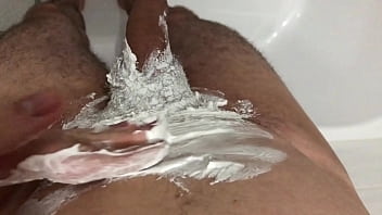 Shaved a very hairy pubes and cock  Big DICK (23cm)